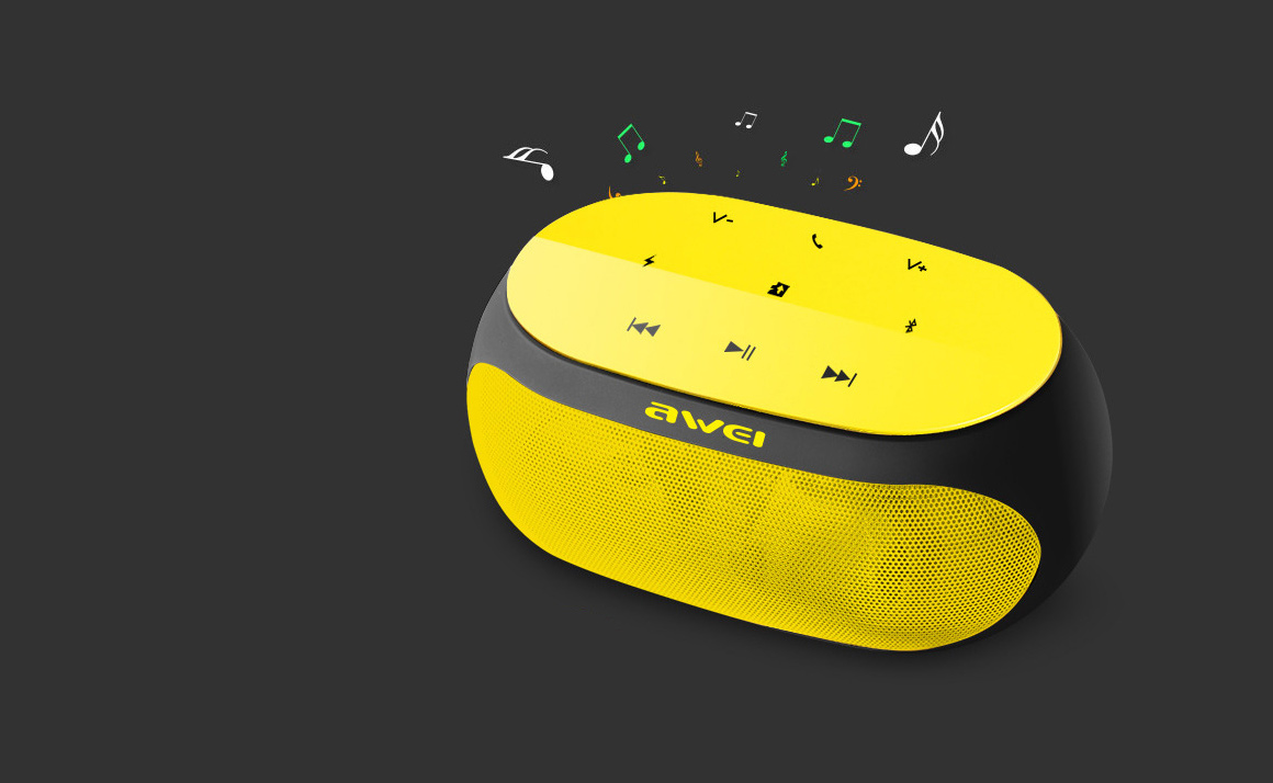 Awei Y200 mini bluetooth reproduktor ke smartphonu.